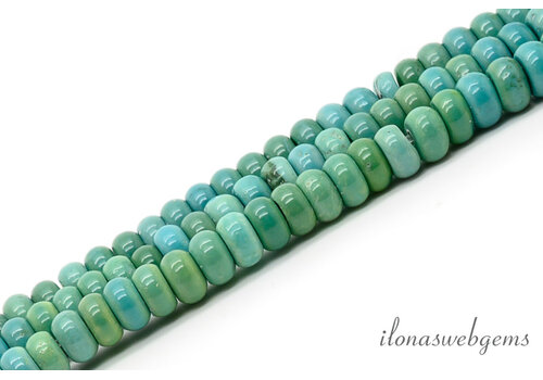 Turquoise Howlite rondel beads approx. 4x2mm