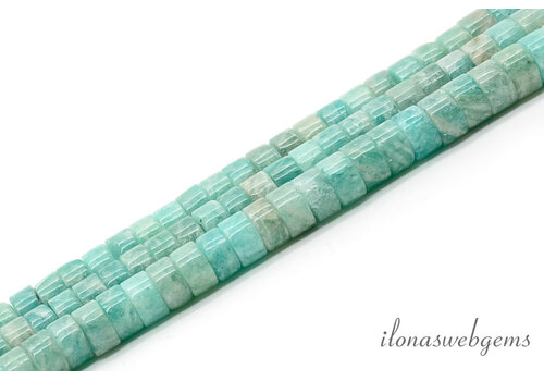 Amazoniet Heishi kralen ca. 4x3mm