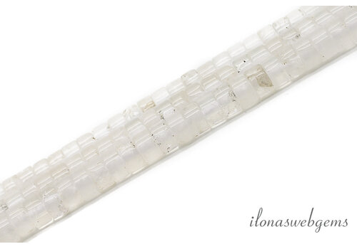 Rock crystal Heishi beads approx. 4x3mm