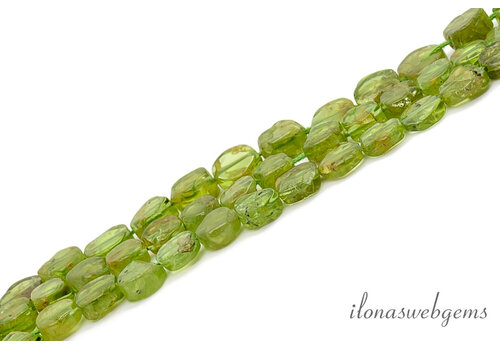 Peridot coin beads approx. 4mm