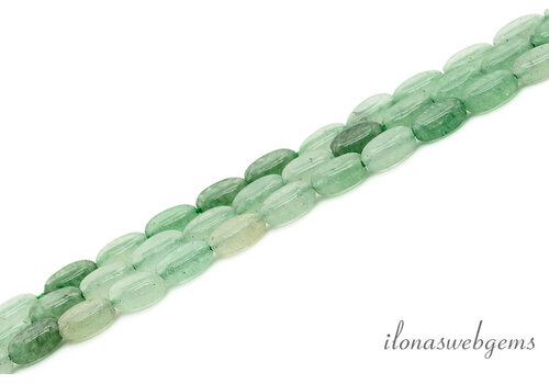 Ovale Aventurinperlen, ca. 6 x 4 mm