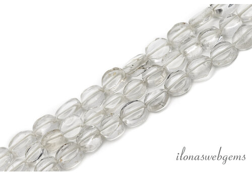 Rock crystal coin beads approx. 8mm