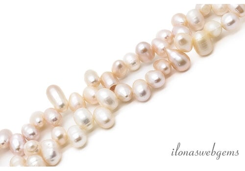 Zoetwaterparels zalm ca. 8x6mm