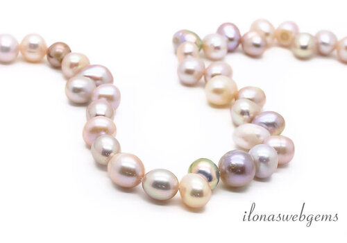 Freshwater pearls lilac salmon approx. 10x7mm