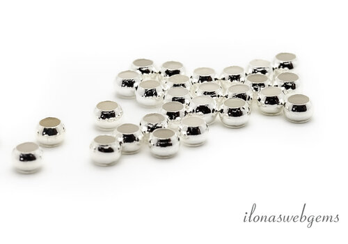 Premium gold plated spacers / knijpkraal ca. 3x2mm