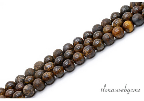 Braune, gemischte Perlen, rund, ca. 8 mm