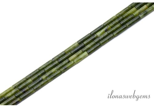 Jade (Nefriet) cilinders ca. 13x4mm