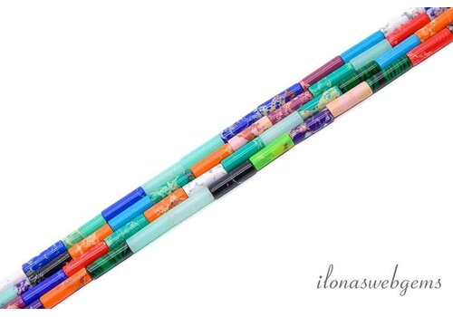Howliet kleurenmix cilinders ca. 13x4mm