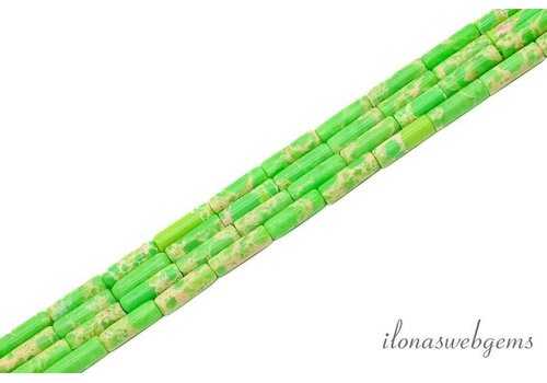Howlith-Äpfel, grüne Zylinder, ca. 13 x 4 mm