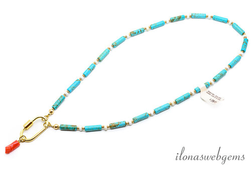 Inspiration: Howlith-Halskette mit DQ-Schloss