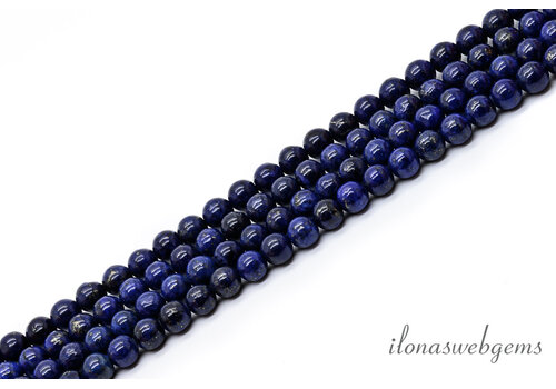 Lapis lazuli kralen blauw rond ca. 6mm