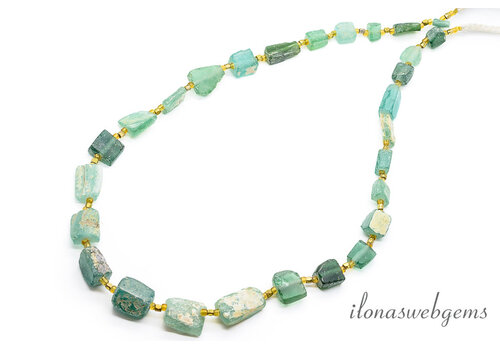 Roman Glass kralen free shape  op-en aflopend