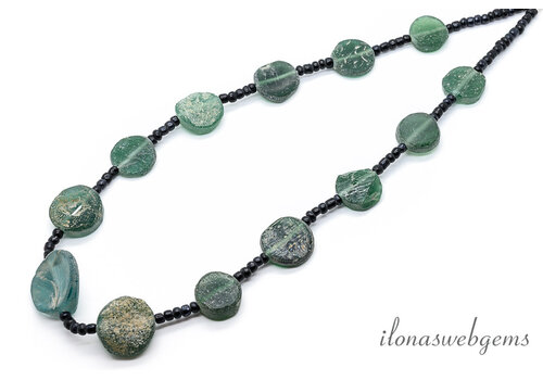 Roman Glass kralen ca. 22x6mm