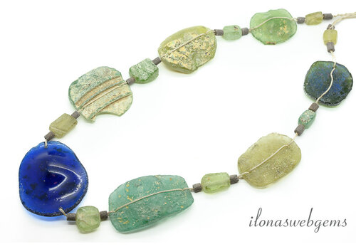 Roman Glass beads approx. 43x8mm
