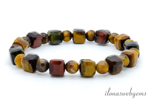 Tiger's eye bracelet approx. 8x8mm