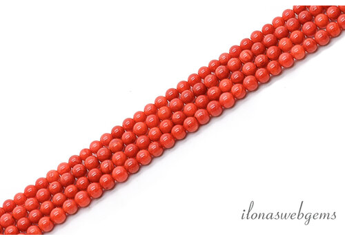 Koraal kralen 'oud Hollands' mini ca. 3mm