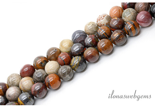 Rood-bruin kralenmix 12mm
