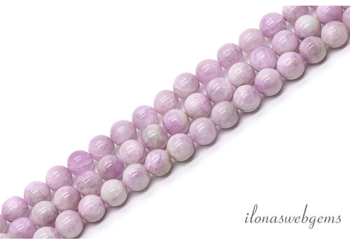 Kunzite beads round approx. 8mm