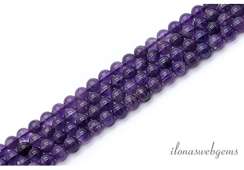 Amethyst beads round approx. 6mm