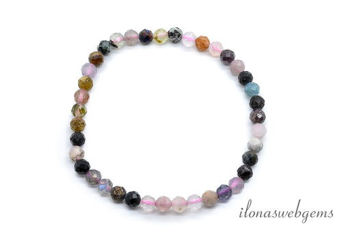 Edelsteen armbandje facet mix ca. 3mm