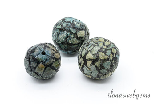 Tibetan turquise beads around approx. 12mm