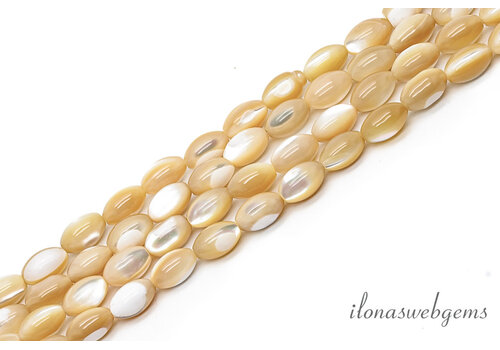 Mother-of-pearl beads approx. 8x5mm