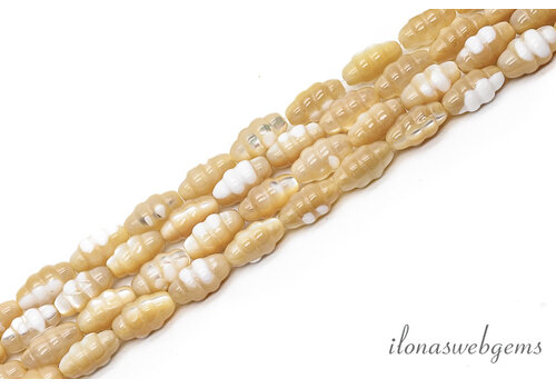 Mother-of-pearl beads approx. 9x5mm