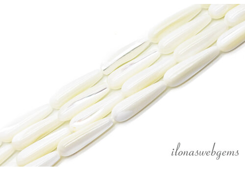 Mother-of-pearl beads approx. 20x6mm