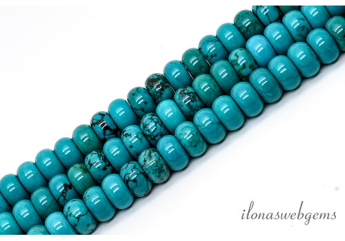 Turquoise Howlite beads roundel approx. 8x5mm