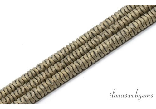 Matte Hämatitperlen, „Pyrit“-Scheiben, ca. 4 x 1,5 mm