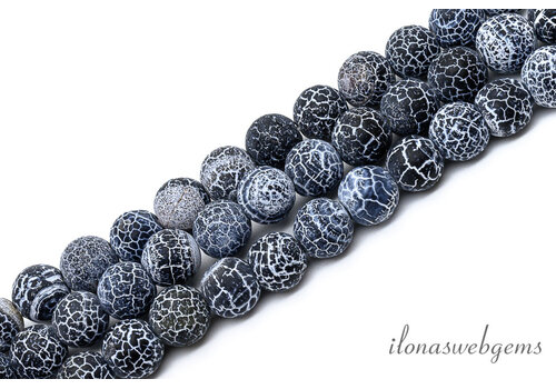 Agaat kralen blauw crackle ca. 8mm