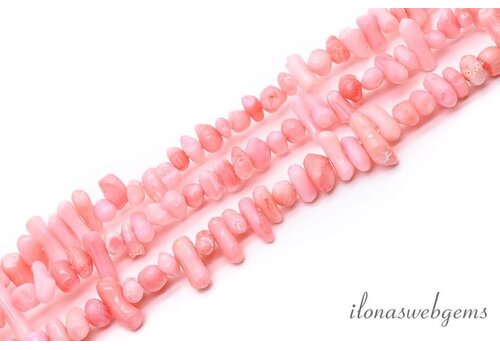 Koraal takjes zacht roze ca. 11x4mm
