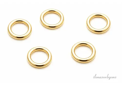 50 pieces Premium gold plated eyelet closed approx. 5x0.7mm