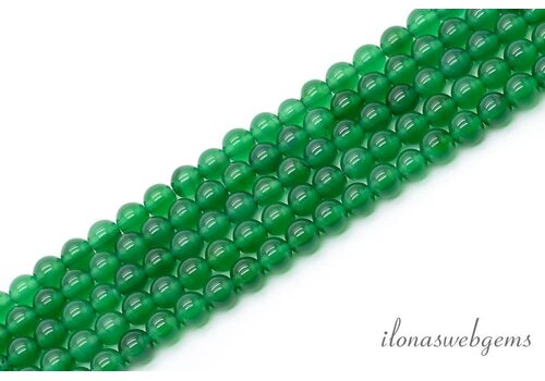 Green onyx beads round approx. 4.5mm