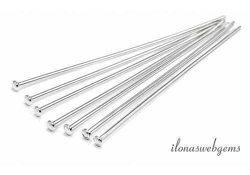 6 stuks Premium silver plated nietstiften ca. mm