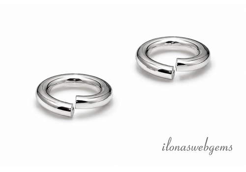 50 stuks Premium silver plated oogje open ca.
