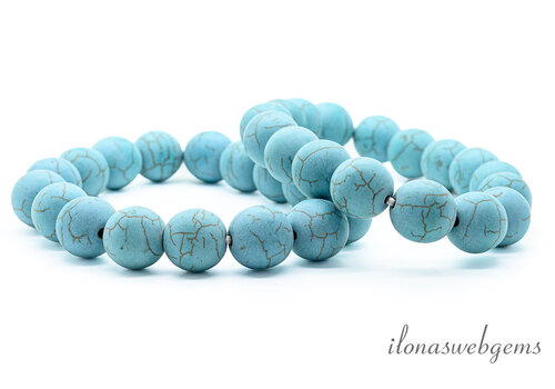 Armband aus mattem Howlith, 12 mm