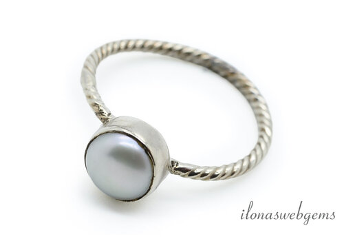 Ring sterling zilver Zoetwaterparel