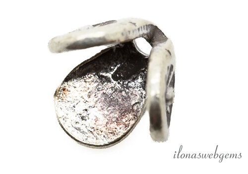 Sterling silver Hill tribe bead approx. 6x6x5mm
