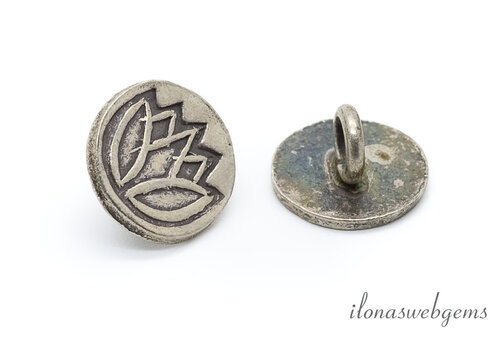 Sterling silver Hill tribe pendant approx. 11x5mm