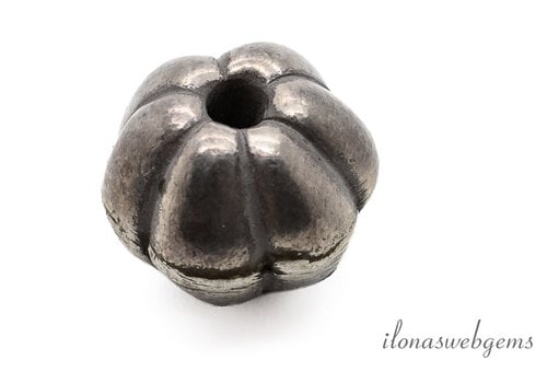 Sterling silver Hill tribe bead approx. 10x7mm