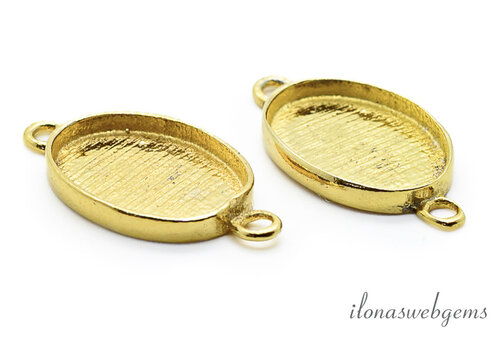 Vermeil connector voor cabochon 14x10mm