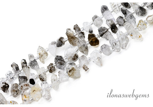 Herkimer Diamond kralen ca 18x12mm