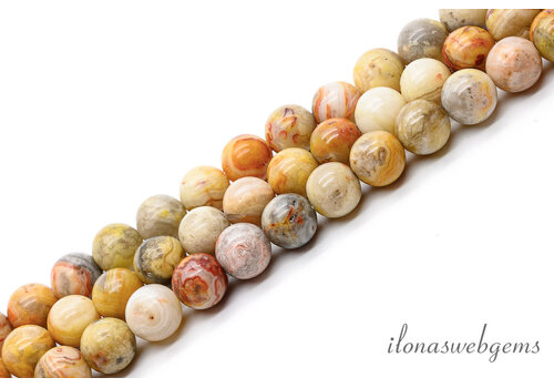 Crazy lace Agate beads round approx. 8mm