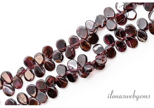 Garnet beads drops approx. 8x6mm