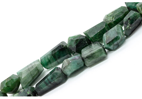 Smaragd kralen fancy shape ca. 14x9x7mm