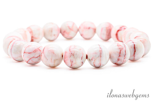 Cinnabar kralen rond ca. 12mm