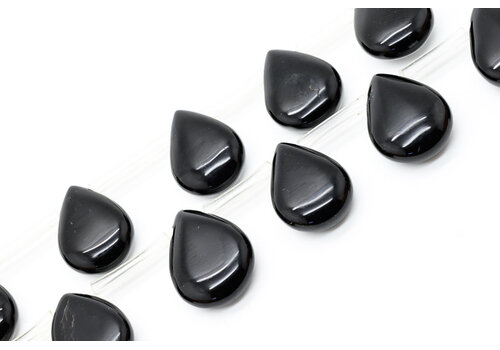 Strand Onyx drops flat approx. 18x13mm