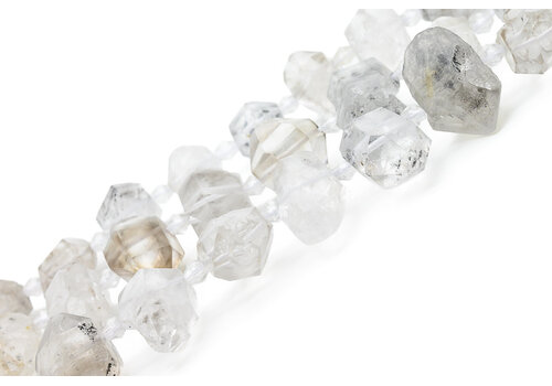 Herkimer Diamond Quartz beads approx. 20x16mm