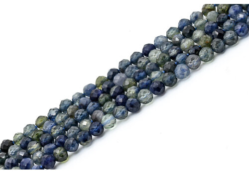 Blauwe Saffier kralen ca.  3mm AA kwaliteit